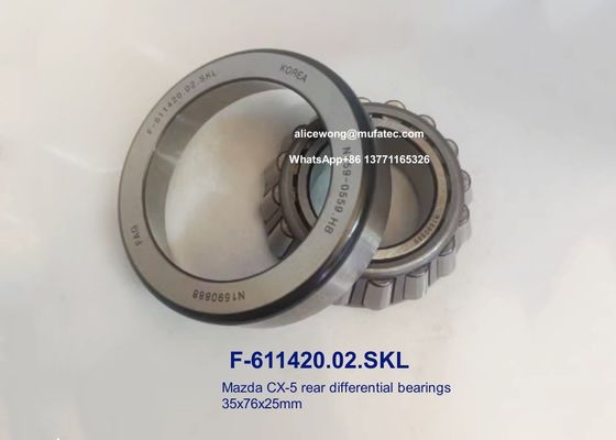 F-611420.02.SKL F-611420 02 KA03-27-220 Mazda CX-5 cuscinetti differenziali cuscinetti a rulli conici 35*76*25mm